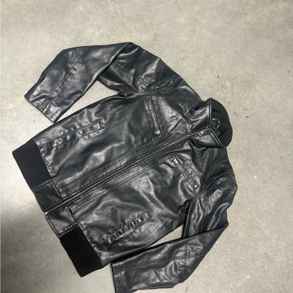 Guess Other - Guess Black Leather Jacket